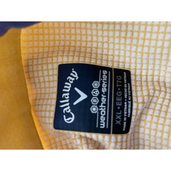 Callaway Mens Yellow Weather Series 1/4 Zip Pullover Sweater Size 2XL - Picture 14 of 14